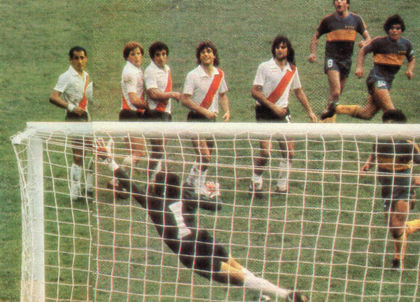 Free kick goal against River Plate 1981