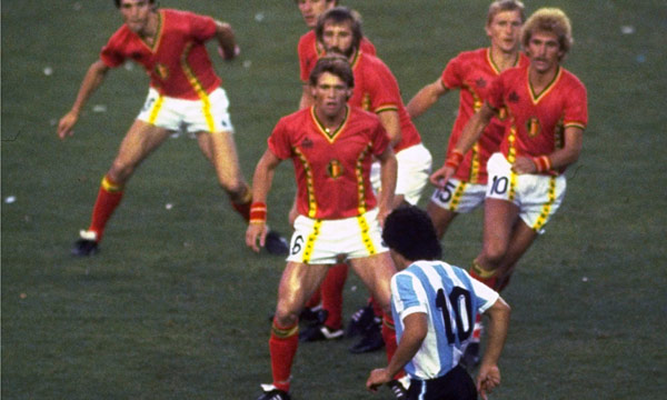 Match against Belgium during the World Cup 1982