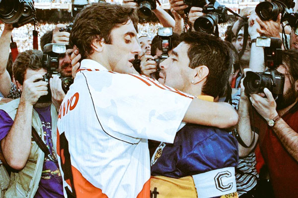 With Enzo Francescoli, Uruguayan legend