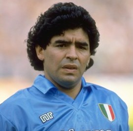 21 Oct 1990:  Portrait of Diego Maradona of Napoli SSC before an Italian League match against AC Milan at the San Paolo Stadium in Naples, Italy. The match ended in a 1-1 draw.  Mandatory Credit: Simon  Bruty/Allsport