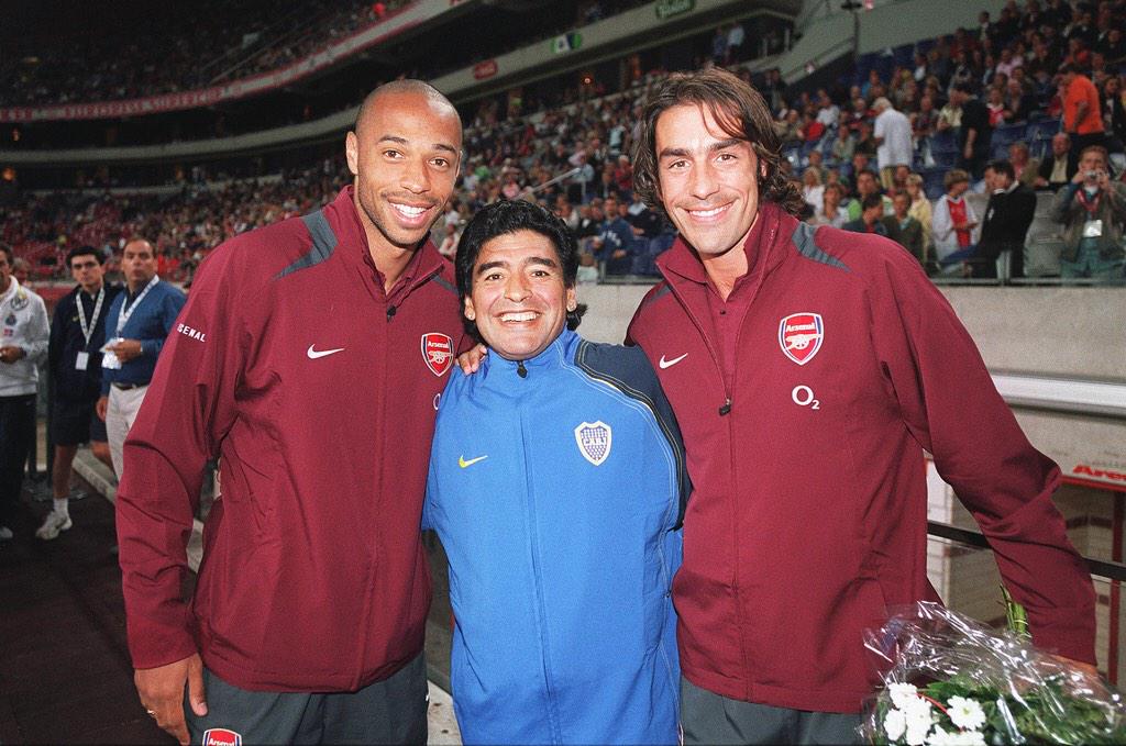 With Thierry Henry and Robert Pires