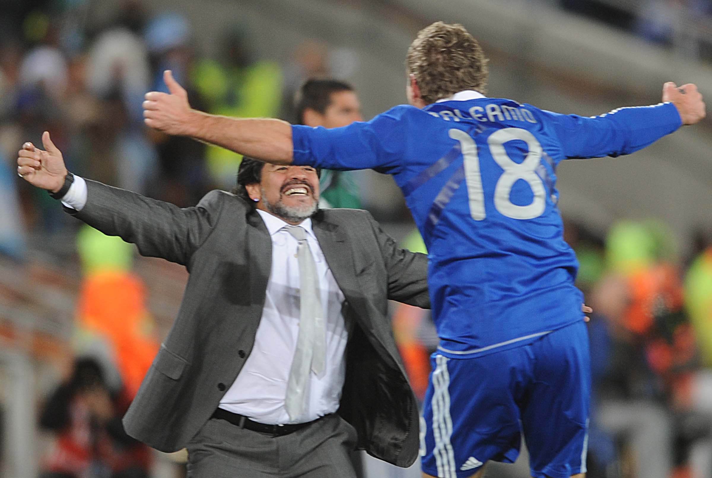 With Martin Palermo, WC 2010